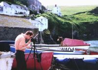 At Port Isaac, Cornwall, August 1999 (64 KB)
