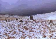 Cerrig Duon stone circle, Powys (Photo: March 1987)