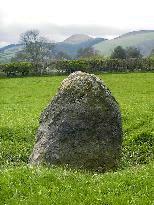 Kinnerton Court standing stone I, Radnorshire (Photo: April 2004)